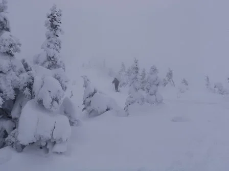 Derek approaching Gothics summit.