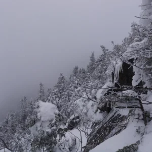 Looking towards Gothics, just below the col, on the Beaver Meadows Fall trail