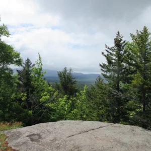 Views of Ampersand mtn in the distance