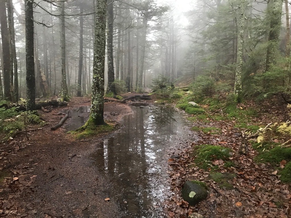 Flat area before the steep