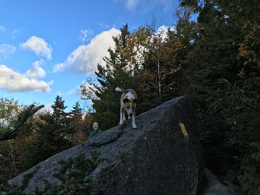 Hiker and her pup, Juno
