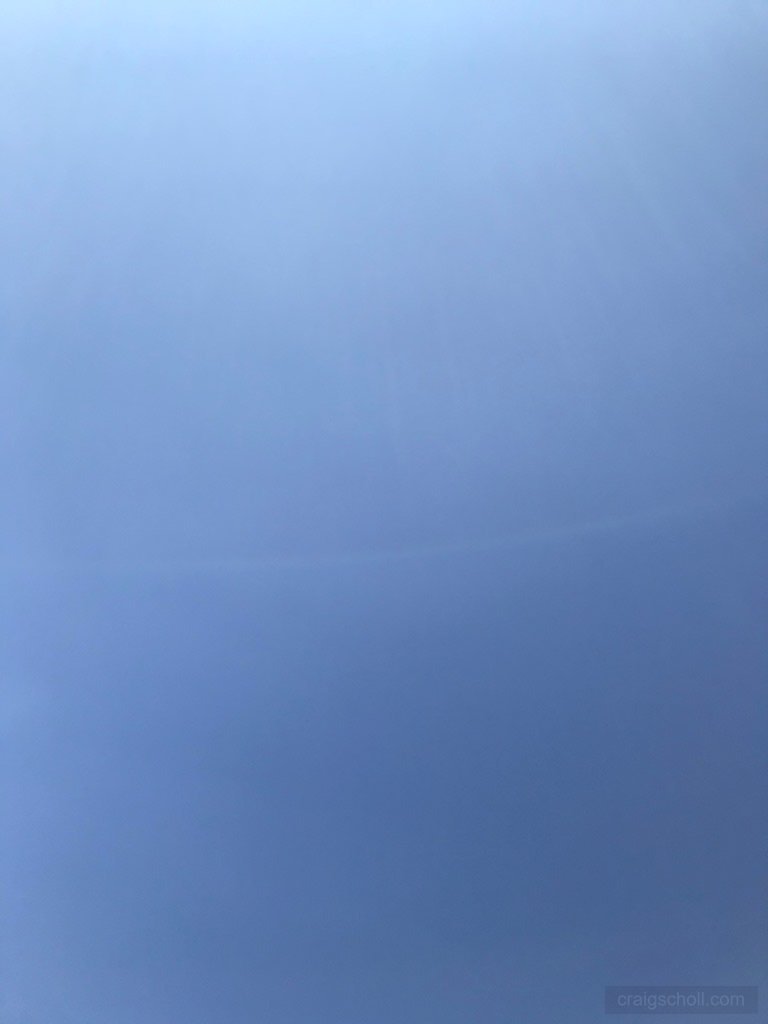 Not a cloud in the sky