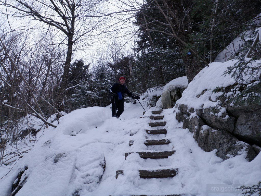 Start of the trail going up from Beaver Meadows Falls