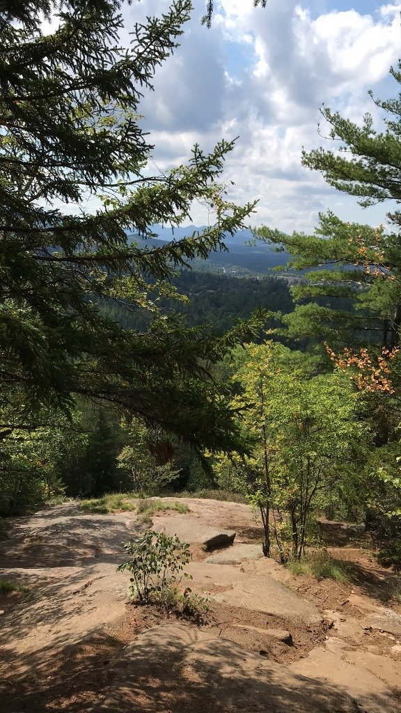 View of Lake Placid from top of scramble